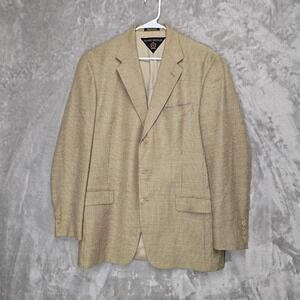 Tommy Hilfiger Blazer Men's Beige Tweed Sport Coat Vtg USA Size 41L‎ Classic